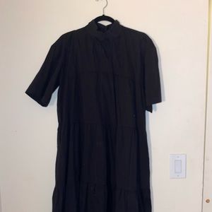 Black cotton dress
